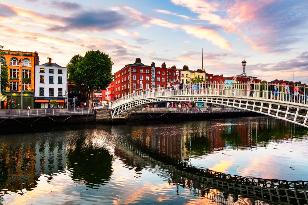 A bridge across the river Liffey in Dublin