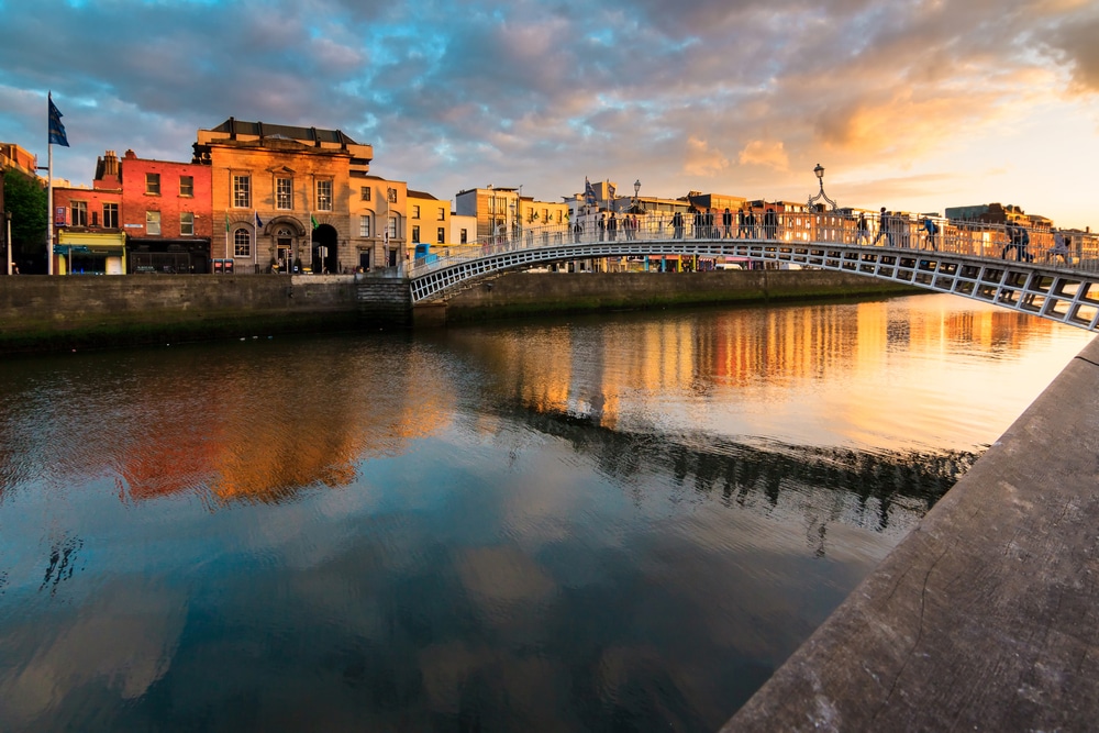 A view of the River Liffey in Dublin.