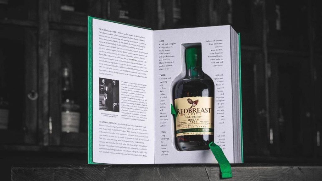 A bottle of whiskey inside at book at The Devil's Cut