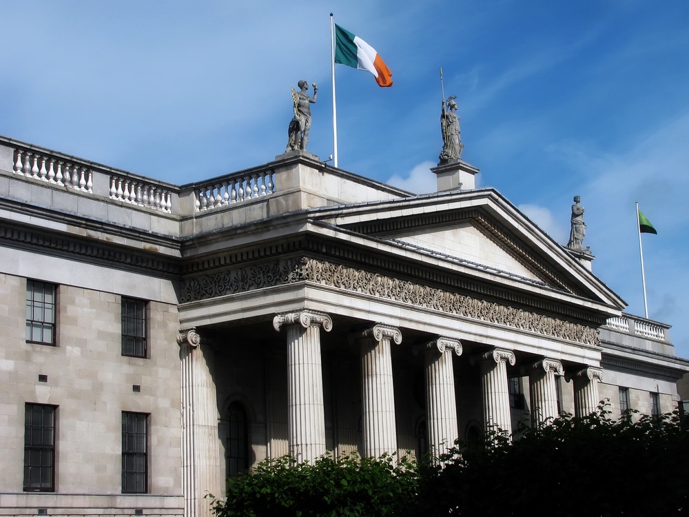 The facade of the General Post Office in Dublin.