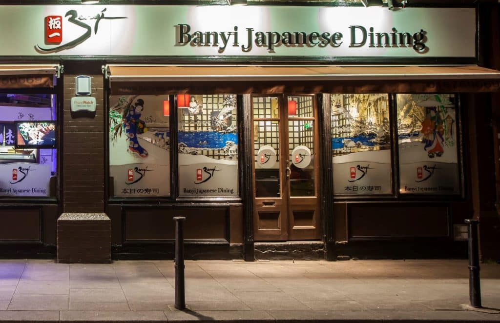 Exterior to Banyi Japanese Dining in Dublin