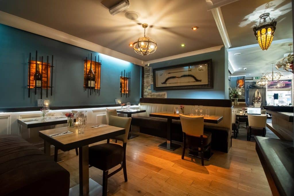 Dining room at Darwins Restaurant in Dublin