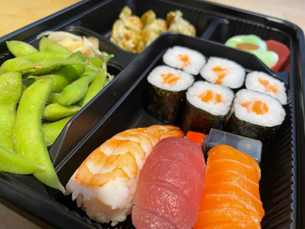 Bento box with sushi from Michie Sushi in Dublin
