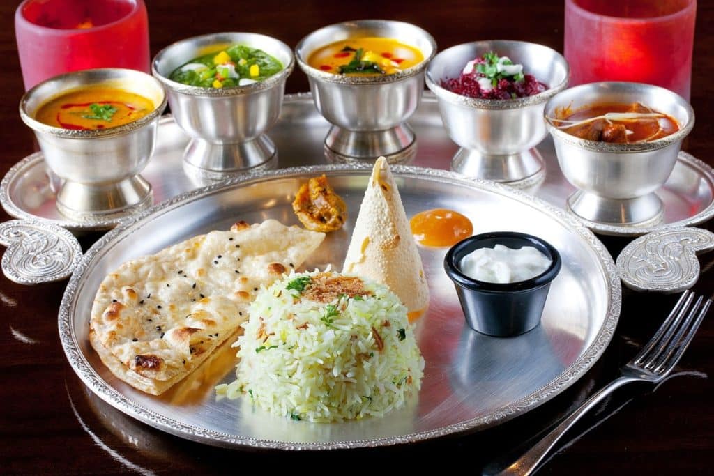 Indian plate fromRasam Restaurant in Dublin